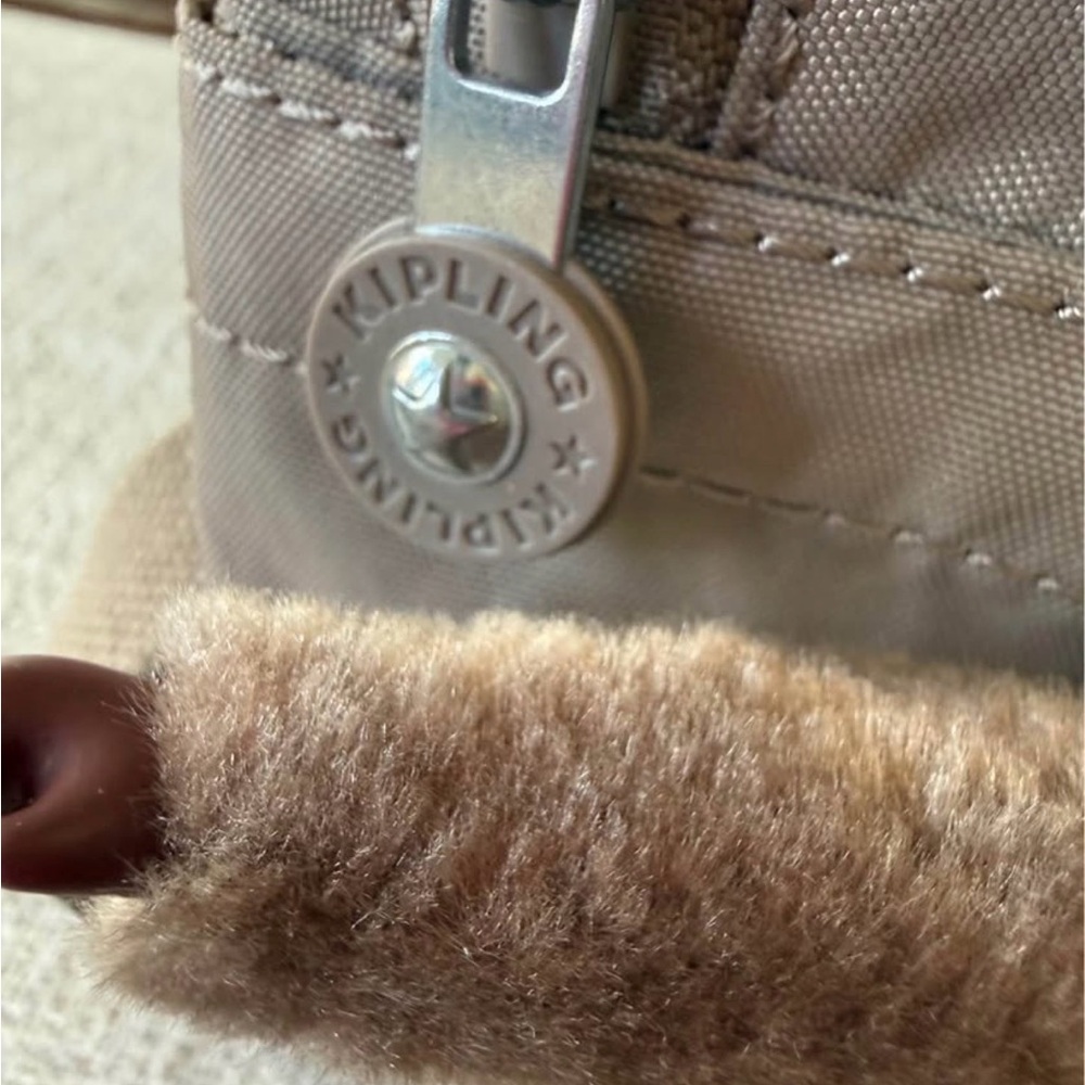 Kipling Beige Backpack with Charm - Picture 5 of 9
